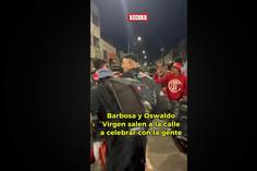 Diego Barbosa y Oswaldo Virgen salieron a las calles a festejar con la afición después del triunfo de Toluca