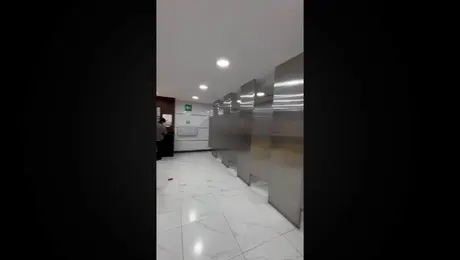 Así lucen los baños del Aeropuerto Internacional de la Ciudad de México a 10 días del Mundial