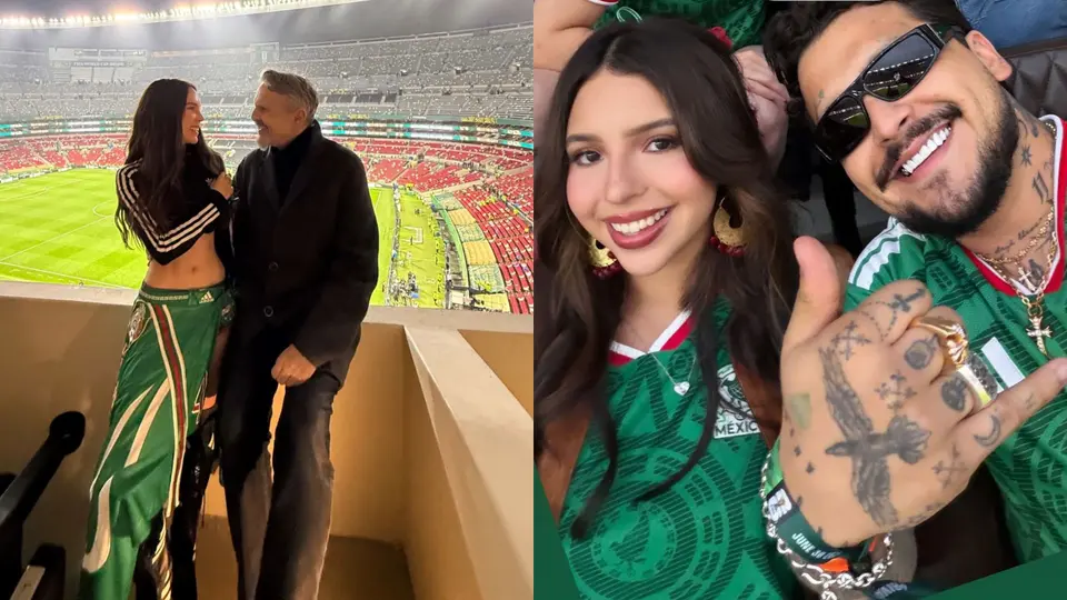 ¿Reencuentro inesperado? Belinda, Nodal y Ángela Aguilar coinciden en el Estadio Ciudad de México