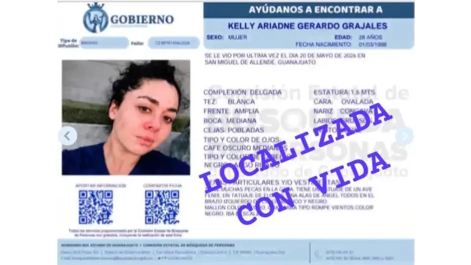 La familia confirmó la localización de Kelly Ariadne y agradeció el apoyo recibido durante la búsqueda. / @paquitaoficialb