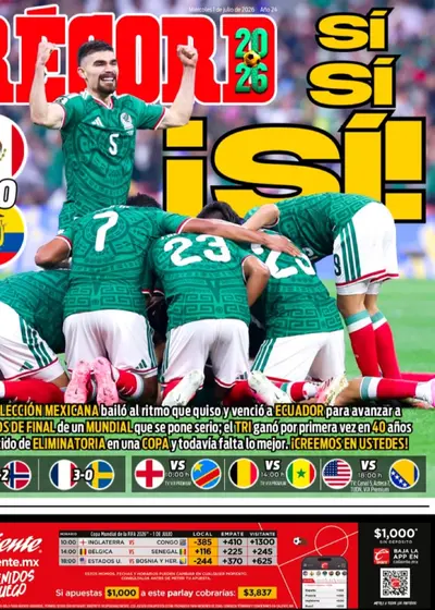 Portada RÉCORD 01 julio 2026