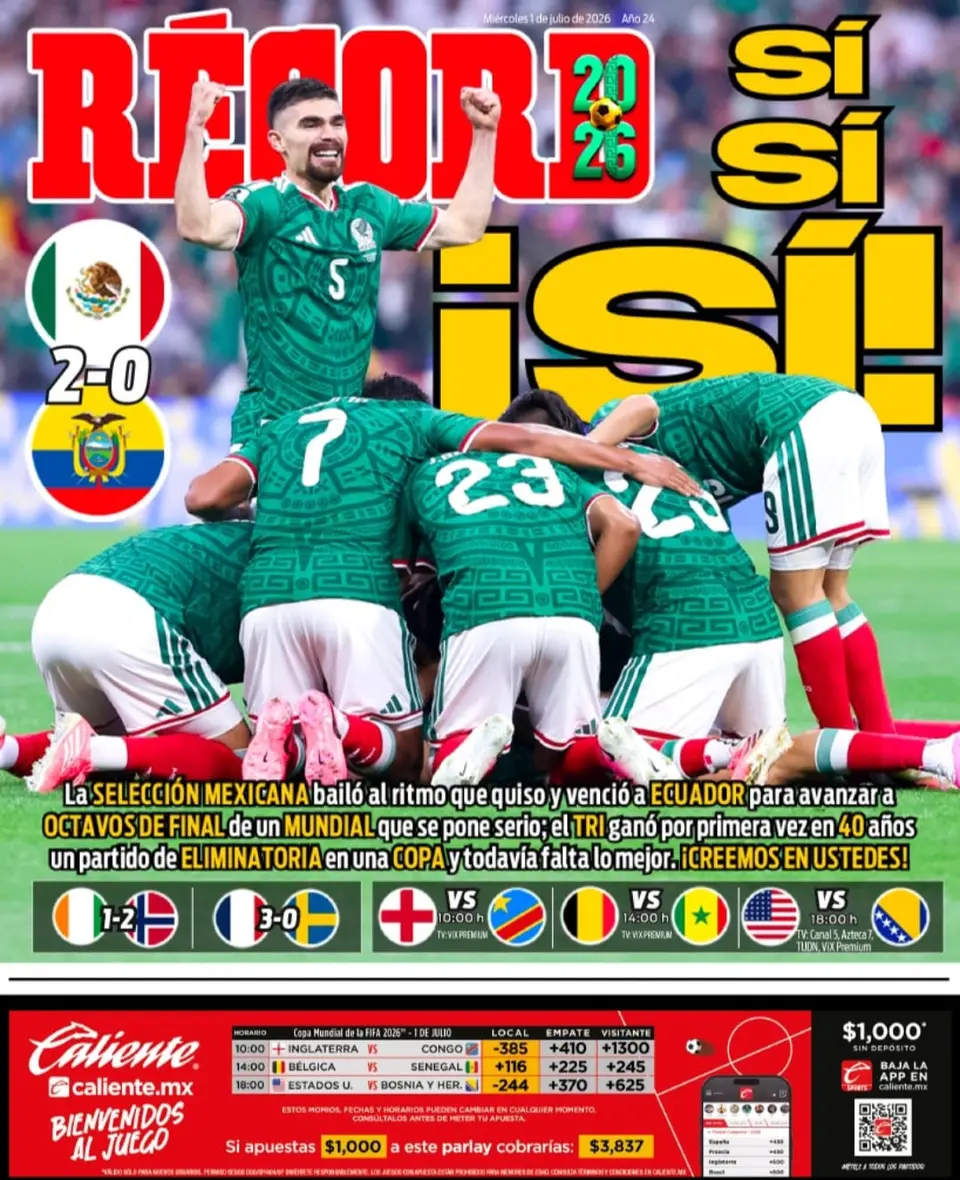 Portada RÉCORD 01 julio 2026