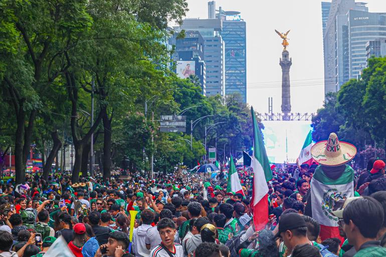 Ángel de la Independencia previo al partido México vs Ecuador | CORTESÍA SSC