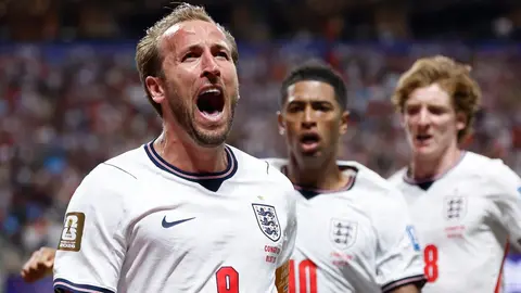 Harry Kane celebra con la Selección de Inglaterra ante RD Congo en el Mundial 2026 | AP