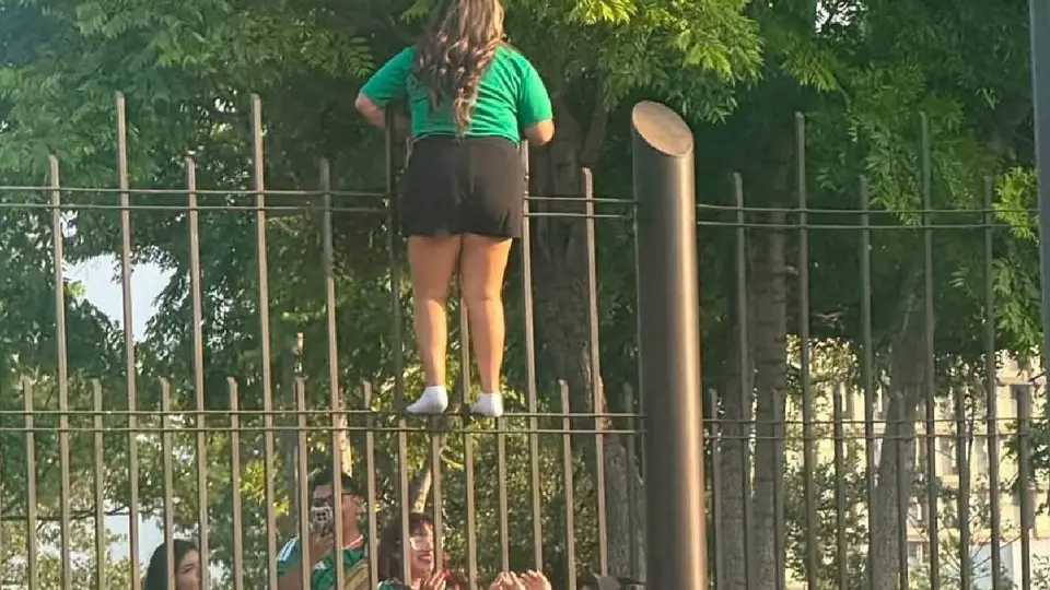 VIDEO: Quiso acceder al Fan Fest de Monterrey y terminó siendo rescatada con una grúa