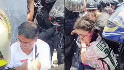 La SSC afirmó que ningún elemento recibió instrucciones para impedir la protesta o limitar la libertad de expresión de las manifestantes./ RS