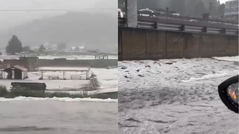 Granizada en La Marquesa: México-Toluca se pinta de blanco este 1 de septiembre