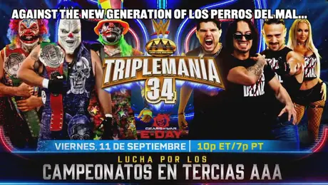 Rey Mysterio anuncia defensa de los campeonatos de tercias de AAA en Triplemanía 34