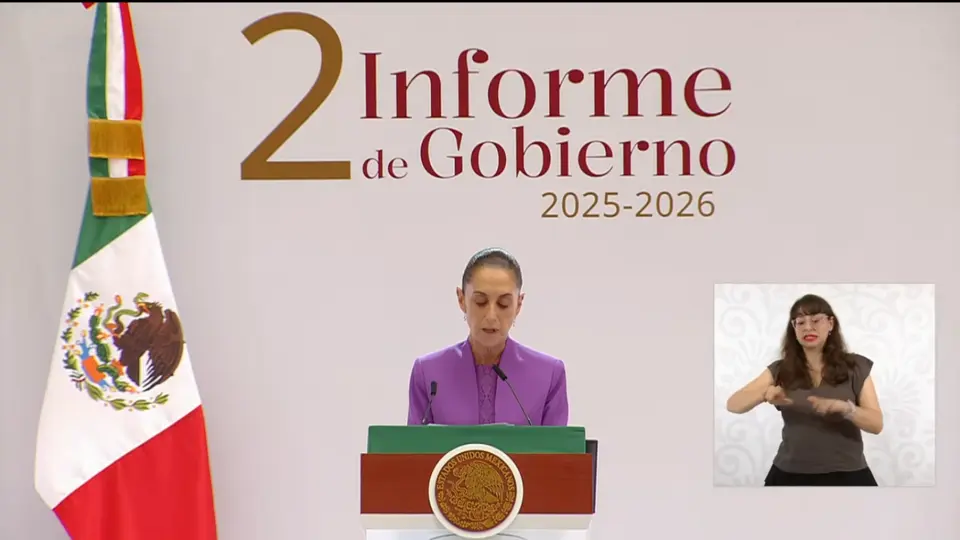 La presidenta Claudia Sheinbaum durante su Segundo Informe de Gobierno. / Gobierno de México