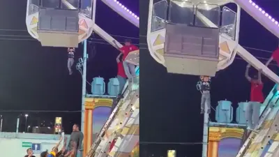 VIDEO: Niño queda colgado de rueda de la fortuna en la Feria de Torreón
