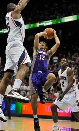 Nash comanda victoria de Phoenix 118-114 sobre Atlanta para quitarle el invicto