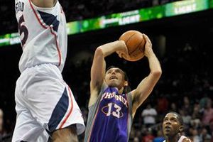 Nash comanda victoria de Phoenix 118-114 sobre Atlanta para quitarle el invicto