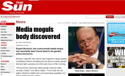 Hackean a The Sun y anuncian la muerte de su dueño