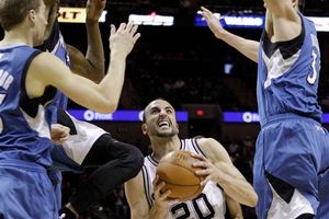 Ginóbili lidera victoria de Spurs 94-91 sobre Timberwolves