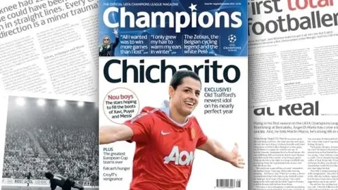 Chicharito, portada de la revista Champions