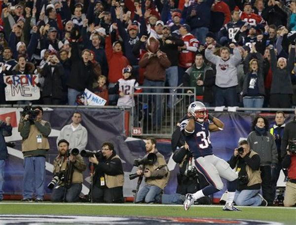 Shane Vereen celebra un touchdown | AP