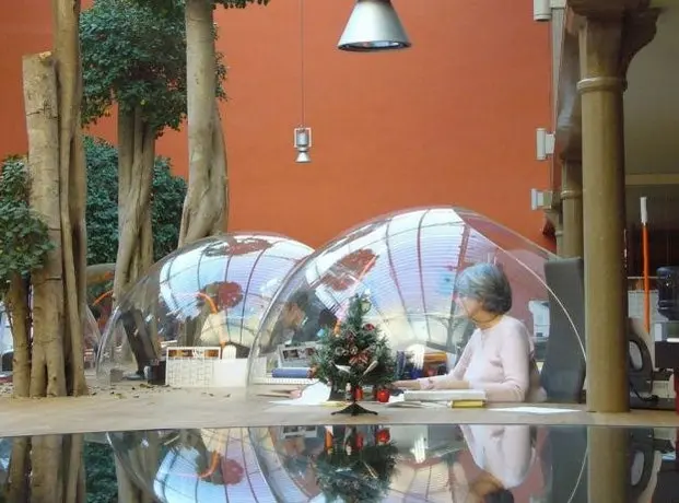 Una burbuja que permite privacidad en el trabajo