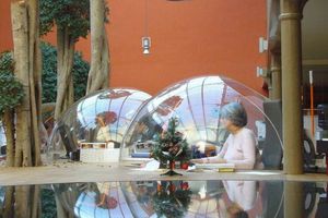 Una burbuja que permite privacidad en el trabajo