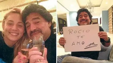 Maradona sale con una joven 30 años menor que él