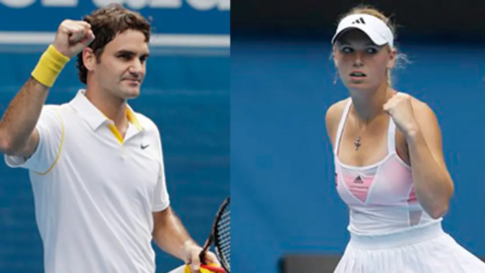 Federer y Wozniacki avanzan en Abierto de Australia