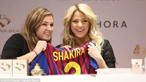 Shakira muestra su afición por el Barça