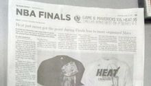 Periódico publica anuncio que celebra título del Heat