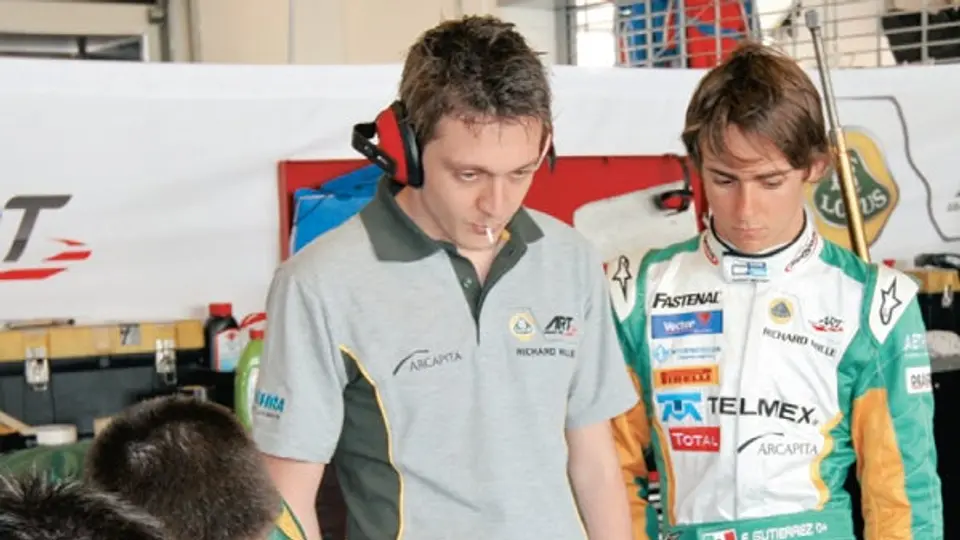Guti, a perfeccionar en entrenamiento de GP2