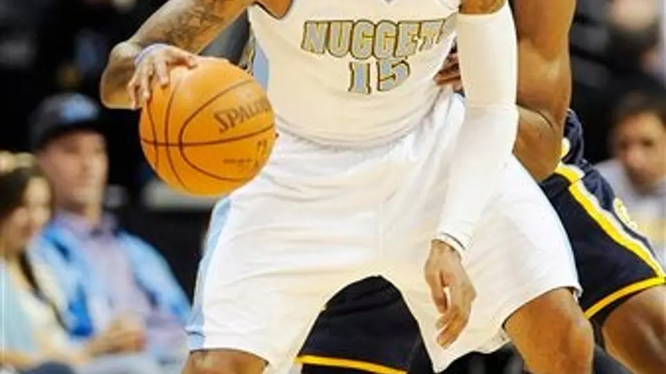 'Melo' lidera ofensiva; Denver vence 121-107 a Pacers