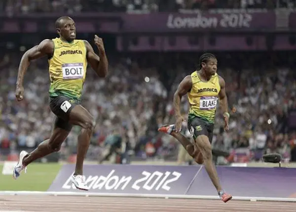 Usain Bolt y Yohan Blake, derrotados en 400 metros