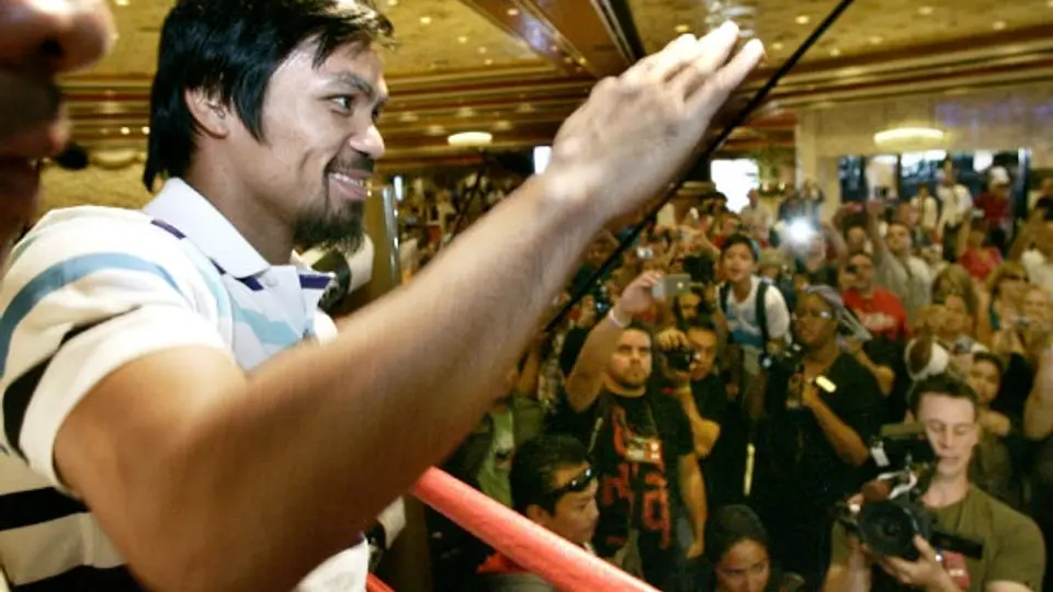 Pacman llega a las Vegas enfocado en vencer a Mosley