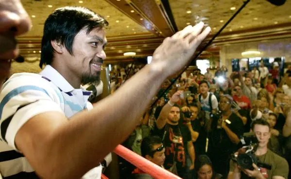 Pacman llega a las Vegas enfocado en vencer a Mosley
