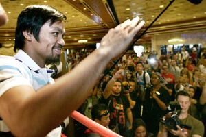 Pacman llega a las Vegas enfocado en vencer a Mosley