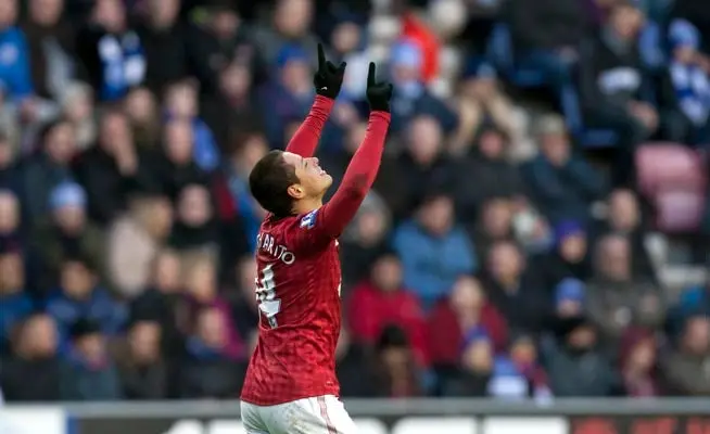 Javier Hernández con Manchester United | AP