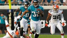 Jones-Drew brilla en victoria de Jacksonville 24-20 sobre Cleveland