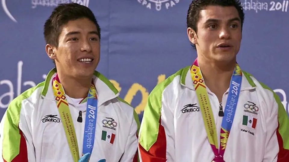 Yahel Castillo y Julián Sánchez hacen el 1-2 en el trampolín de 3m