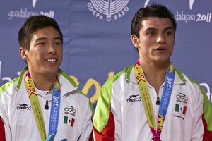 Yahel Castillo y Julián Sánchez hacen el 1-2 en el trampolín de 3m