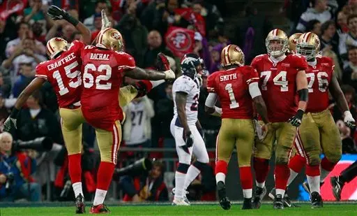 Gore y Smith lideran victoria de 49ers sobre Denver en Londres