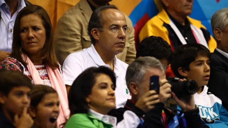 Calderón asiste a prueba de taekwondo