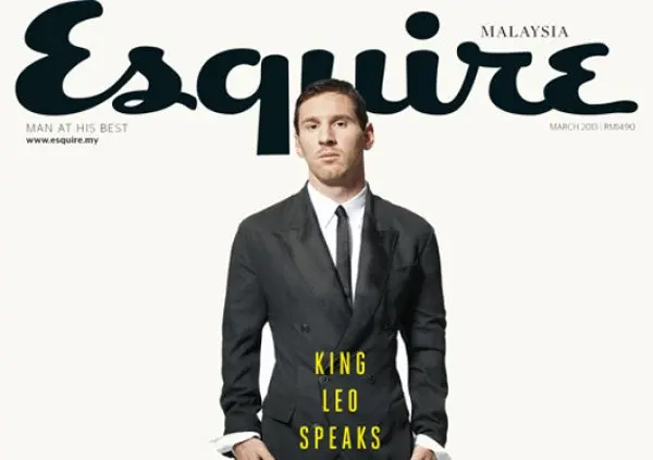 Messi de traje, pero descalzo en la portada de una revista