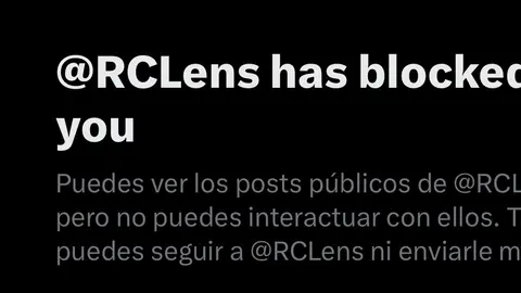 Uno de los usuarios bloqueados por el Lens | Captura de pantalla