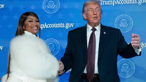 Todo comenzó por una broma a Nicki Minaj tras reunirse con Trump hace unos días/AP
