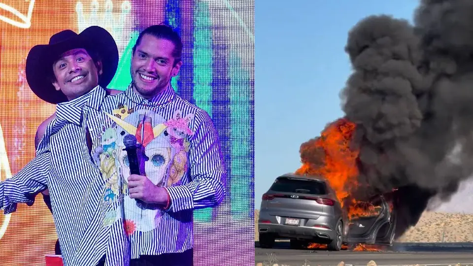 VIDEO: Se incendia camioneta de Pepe y Teo en carretera rumbo a Mexicali