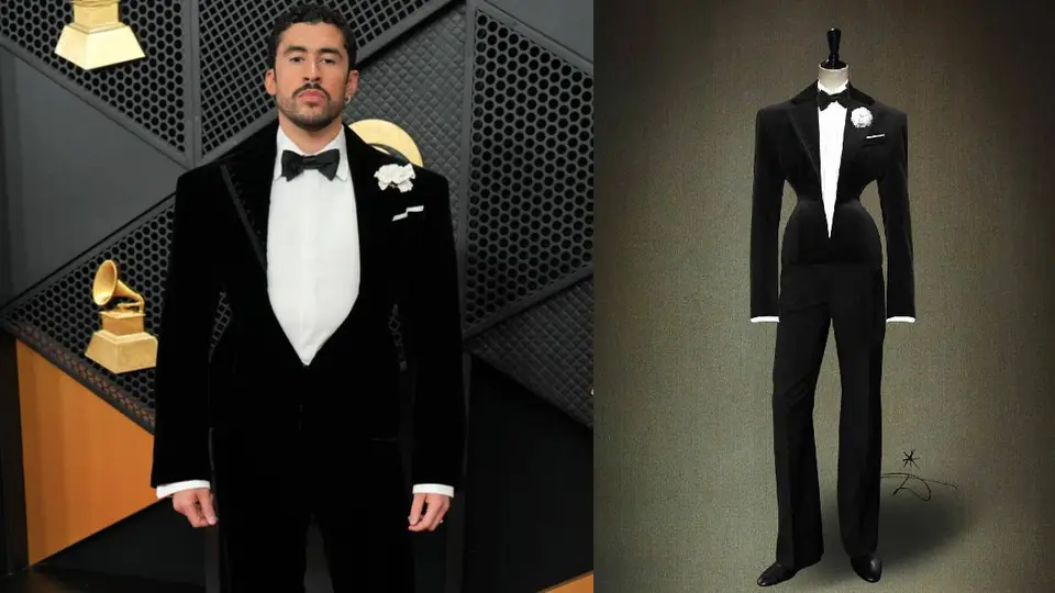 El traje de Bad Bunny para los Grammy causó teorías en redes sociales. /AP-X: @ArchiveBenito
