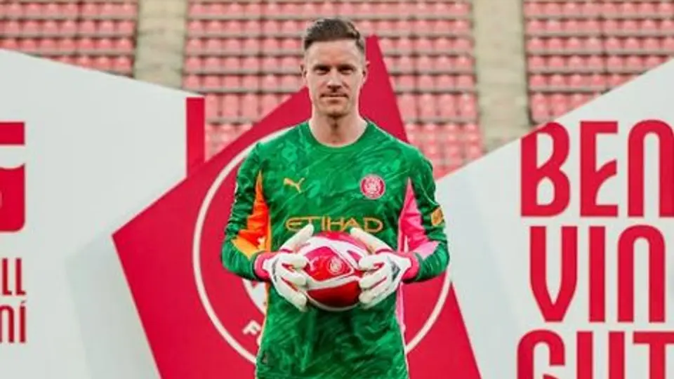 Ter Stegen en su presentación con el Girona | IG: @gironafc