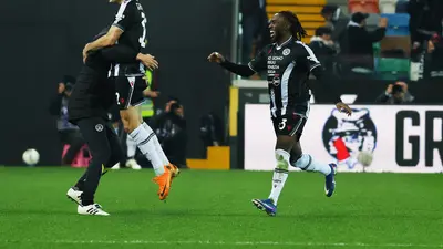 Udinese sorprende y vence por la mínima a la Roma