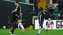Udinese sorprende y vence por la mínima a la Roma