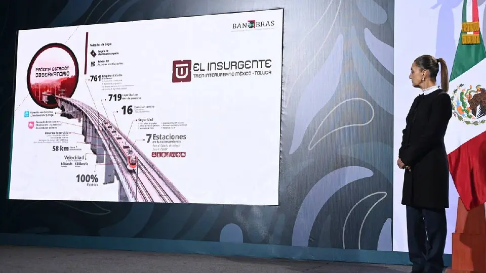 La presidenta Sheinbaum estuvo presente en la inauguración completo del Tren Insurgente/Presidencia de México