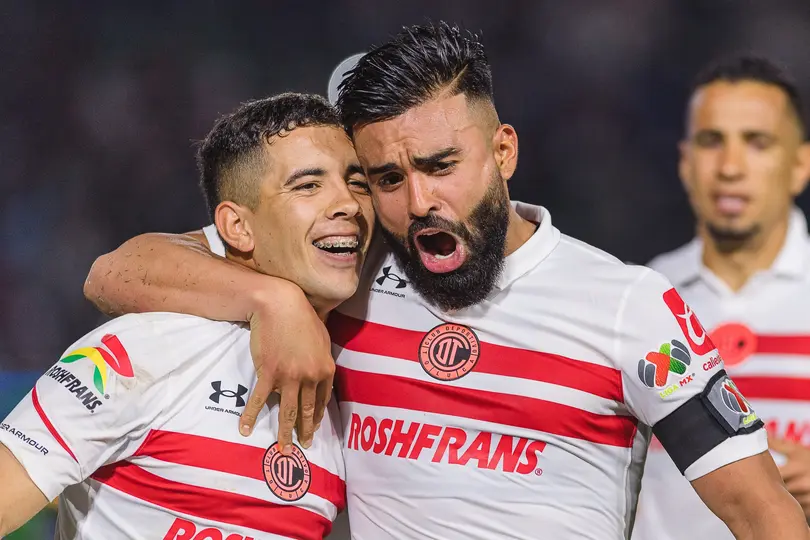 Leo Fernández y Alexis Canelo en celebración con Toluca en 2022 | MEXSPORT