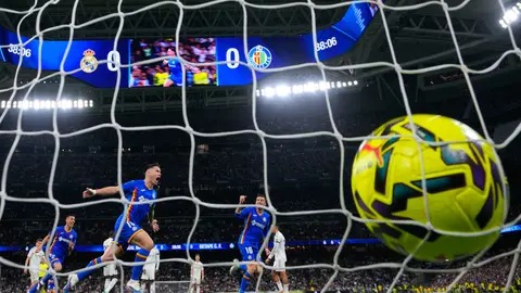 Satriano celebra su gol ante Real Madrid en LaLiga | AP