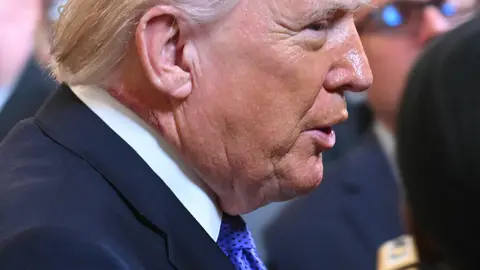 La conversación sobre la salud de Trump se volvió tendencia tras la difusión de las imágenes./ AFP